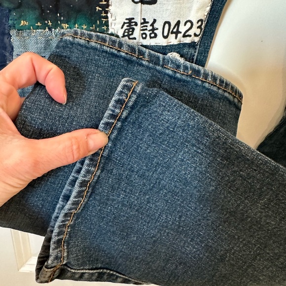 OOAK Jeans With Patches And Embroidery 32/32 - Picture 6 of 13